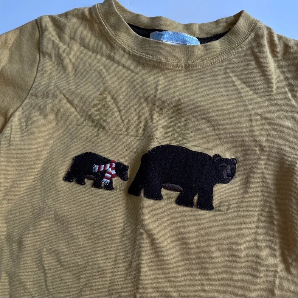 Janie and Jack Bear Double Sleeve Tee